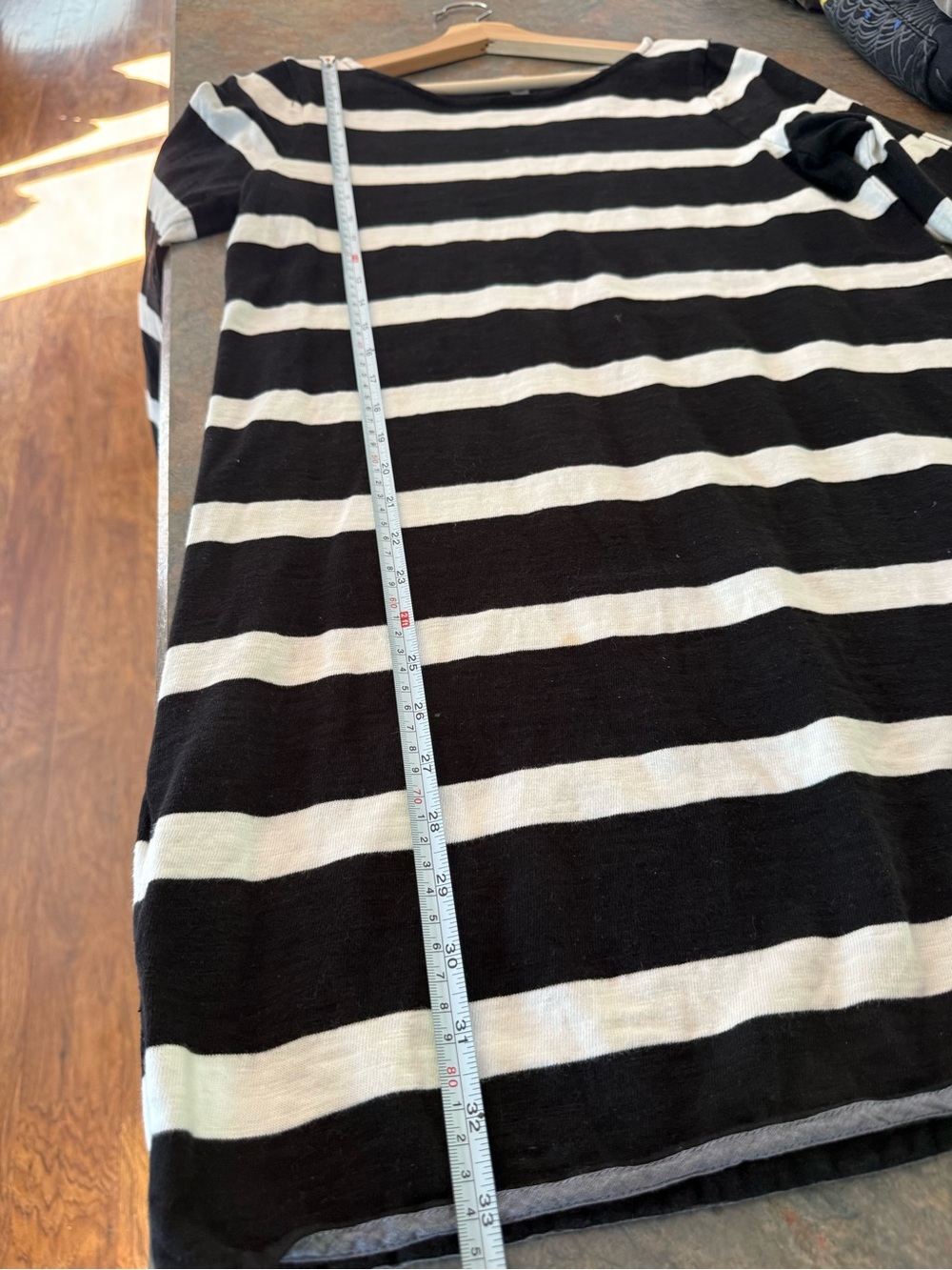 J. Crew Black and White Striped Midi Shift Dress - Picture 5 of 6